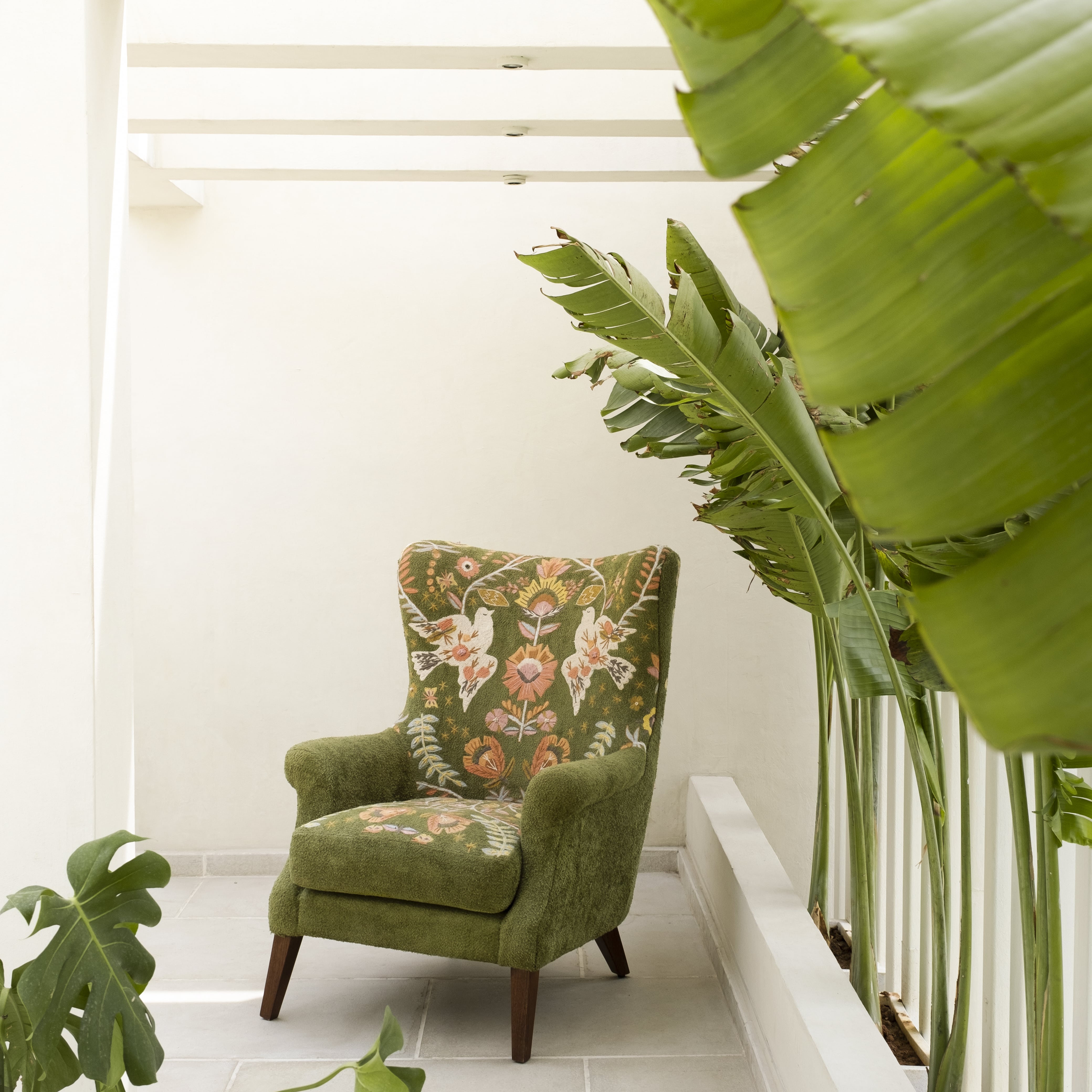 Floral Chairs For Living Room Design Botanical Print Chair Floral